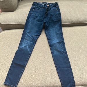 American eagle size 0 blue jeans classic